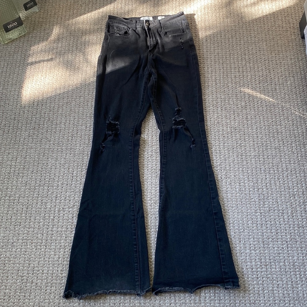 Black bootcut jeans
